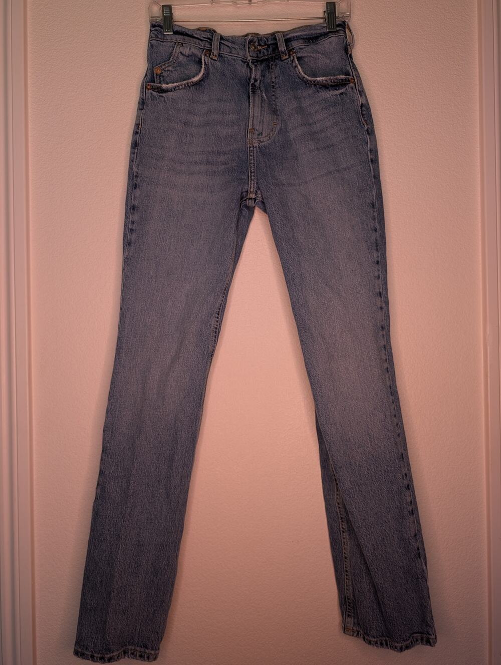 Free People We the Free Light Wash Mid Rise Skinny Jeans 26 Boho Casual Capsule